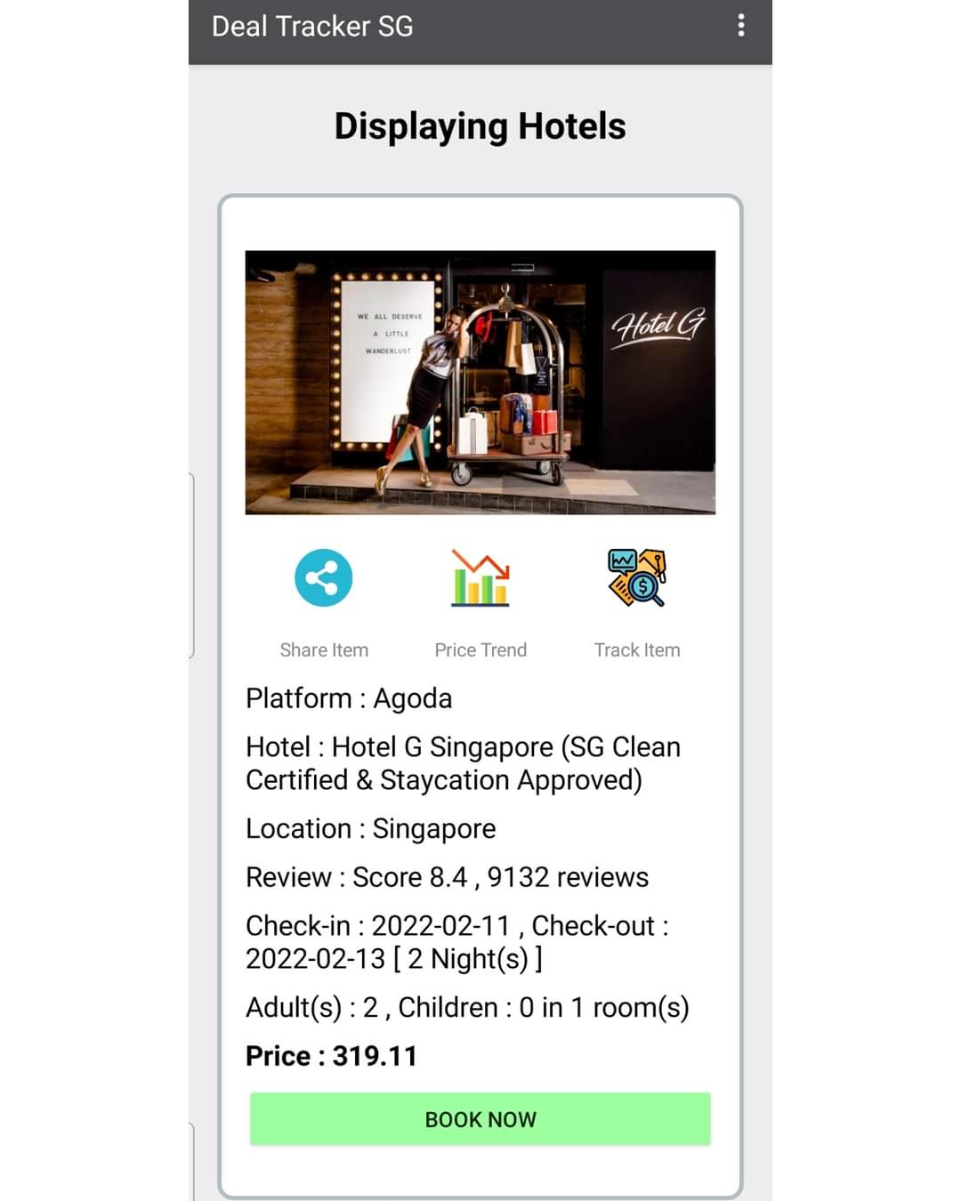 hotels price tracker singapore